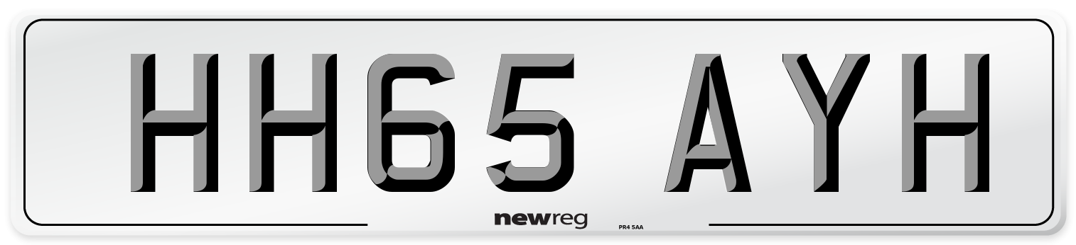 HH65 AYH Number Plate from New Reg